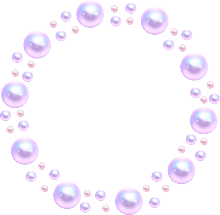 y2k复古风格相框素材-珍珠相框